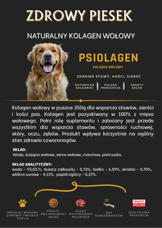 kolagen wołowy dla psa psiolagen
