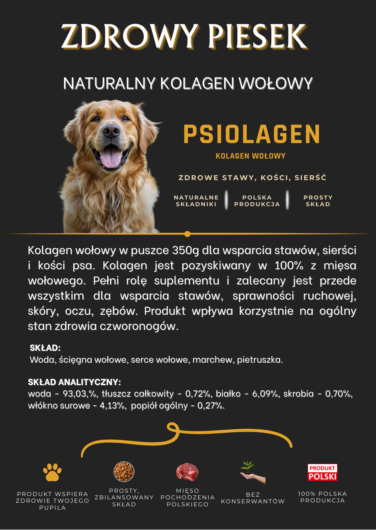 kolagen wołowy dla psa psiolagen